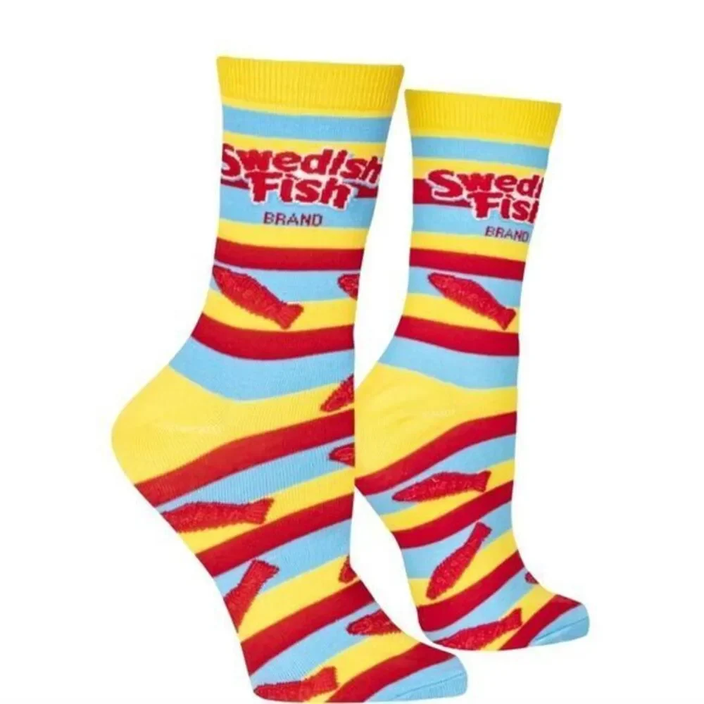 Novelty Colorful Socks Kids Juice and Striped Candy‎ Fish Mens Womens Size  6-12